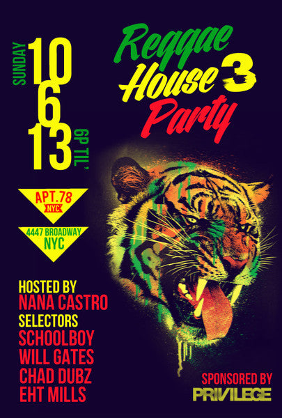 Reggae House Party Uptown NYC