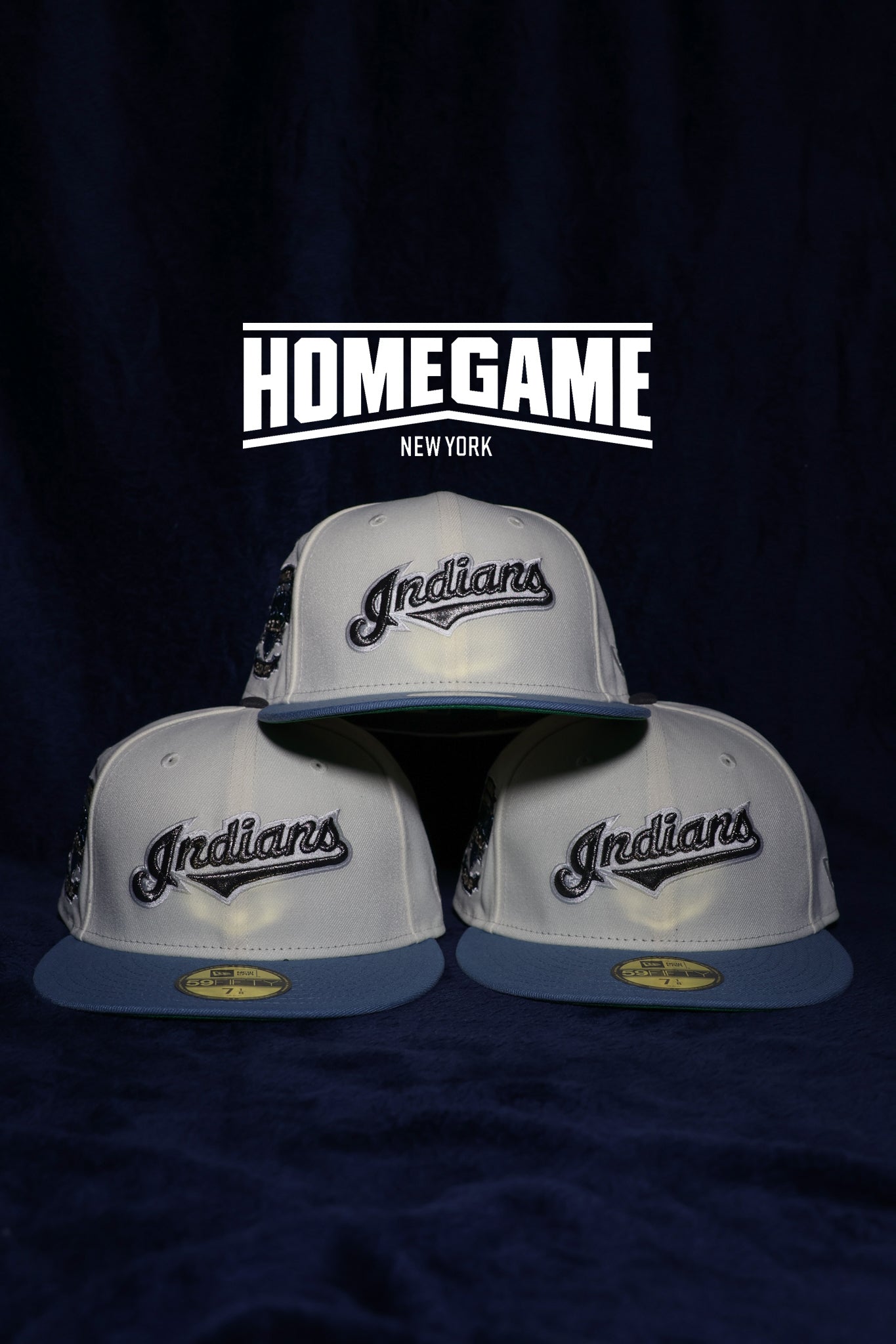 Cleveland Indians Jacobs Field Chrome White/Sky Blue 59Fifty New Era