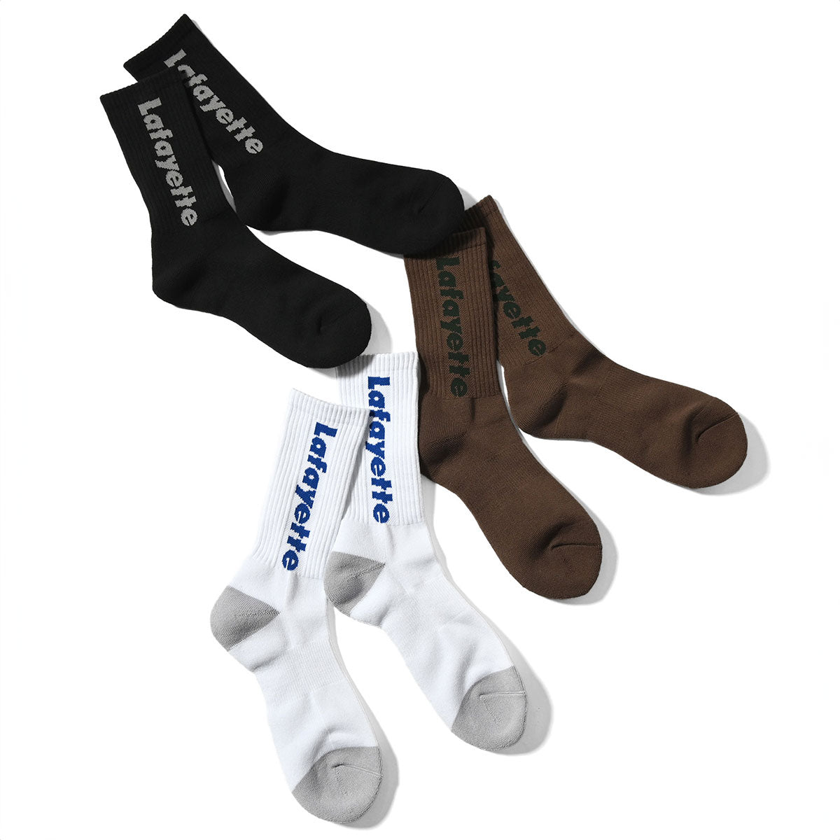 LFYT Lafayette Logo Crew Socks Black White Brown