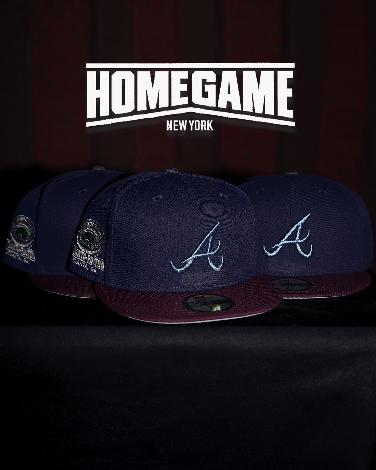 Atlanta Braves Fulton Stadium Light Navy/Maroon 59Fifty New Era