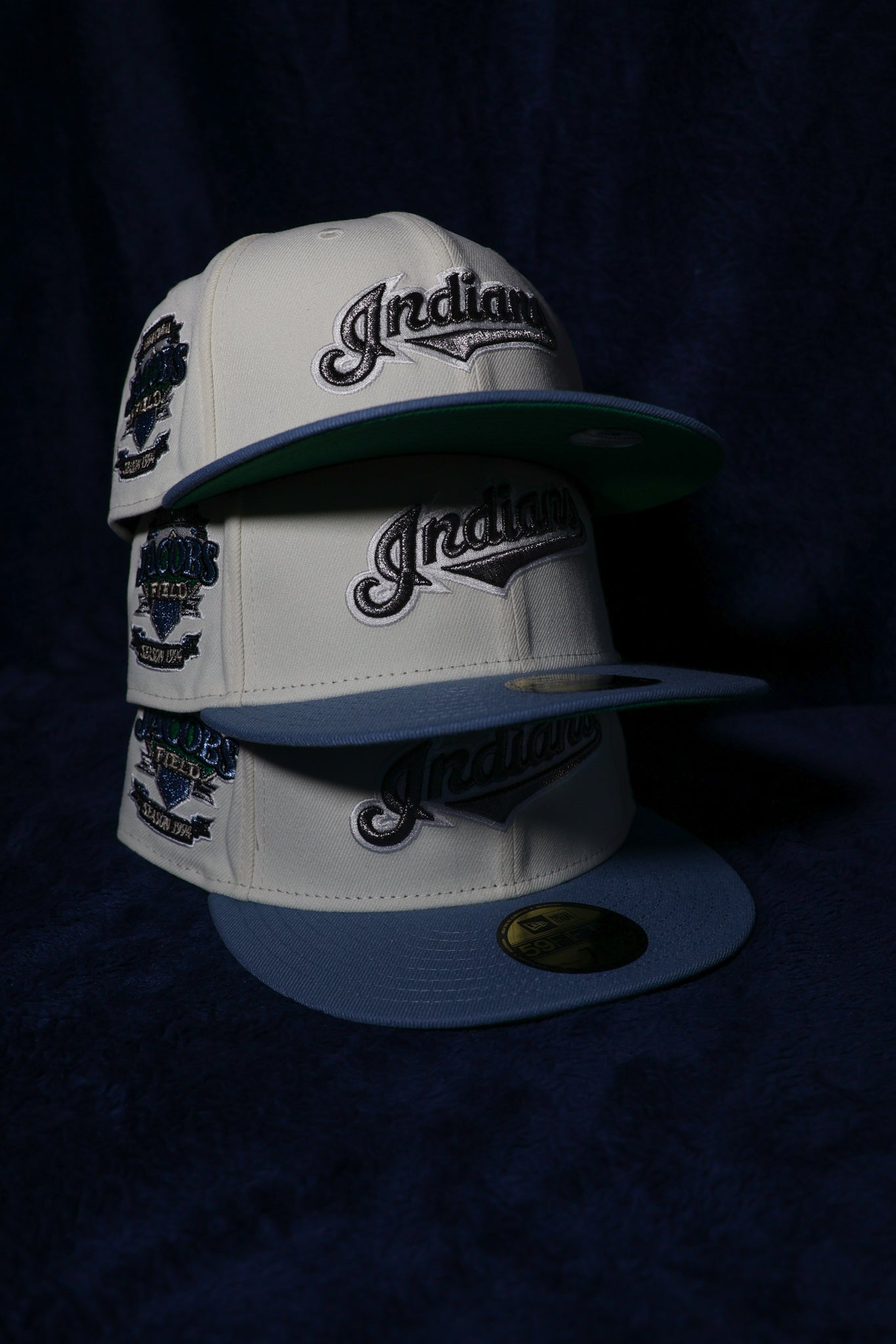Cleveland Indians Jacobs Field Chrome White/Sky Blue 59Fifty New Era