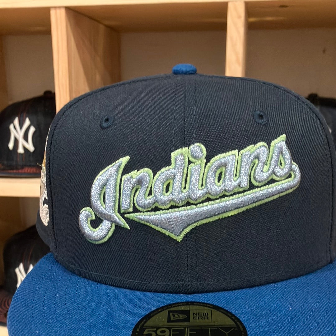 Cleveland Indians Jacobs Field Night Shift Navy/Song Bird Blue 59Fifty New Era Hat
