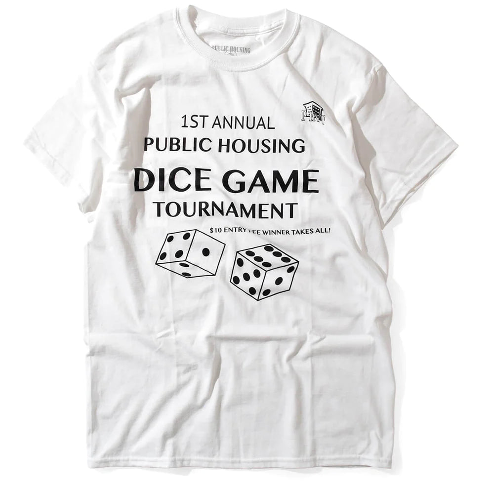 Public Housing Skate Team Dice Game Tournament Tee