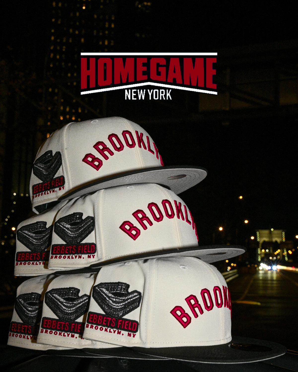 Brooklyn Dodgers Ebbets Field Chrome White/Black 59Fifty New Era