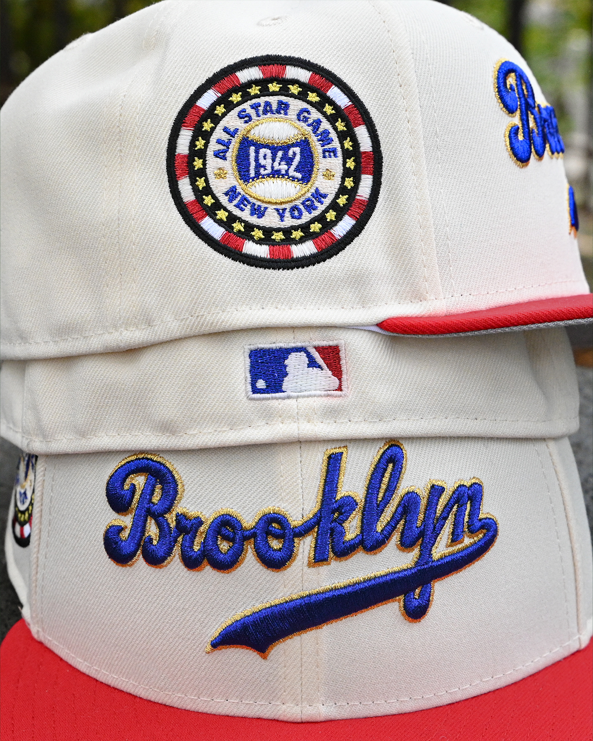 Brooklyn Dodgers 1942 All Star Game Chrome White/Scarlet 59Fifty New Era