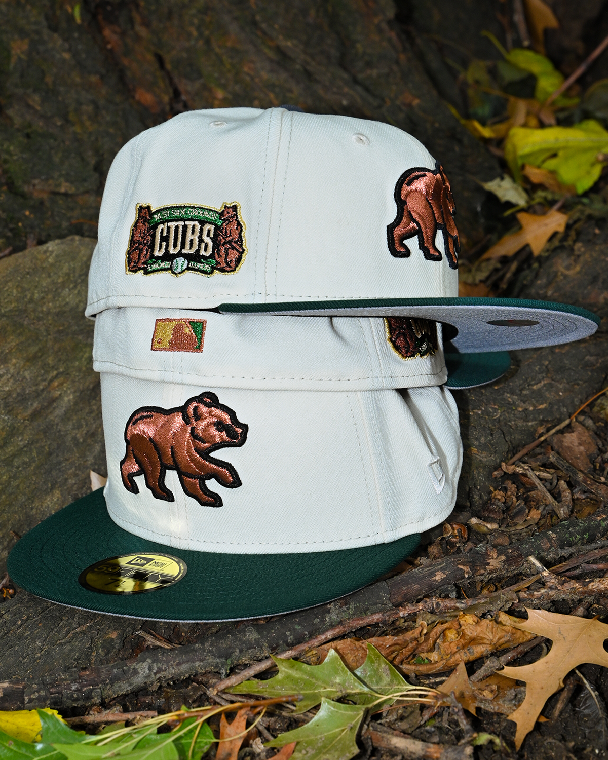 Chicago Cubs Chrome White/Dark Green 59Fifty New Era