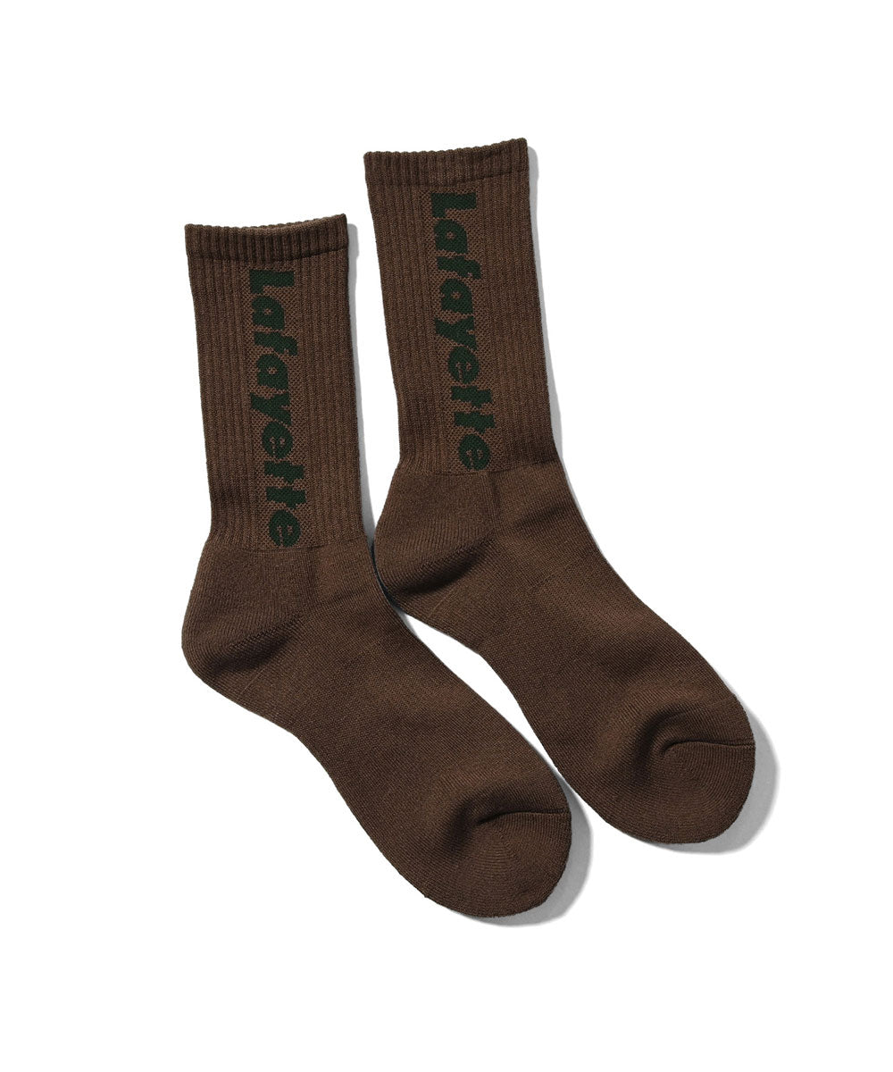 LFYT Lafayette Logo Crew Socks Black White Brown