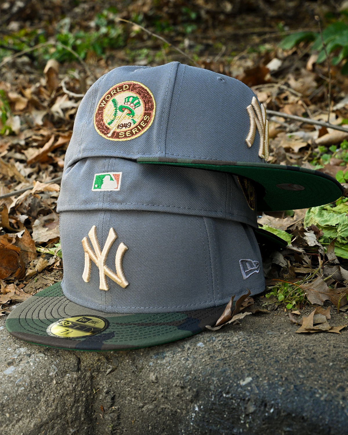 New York Yankees 1949 World Series Storm Grey/Woodland Camo 59Fifty New Era