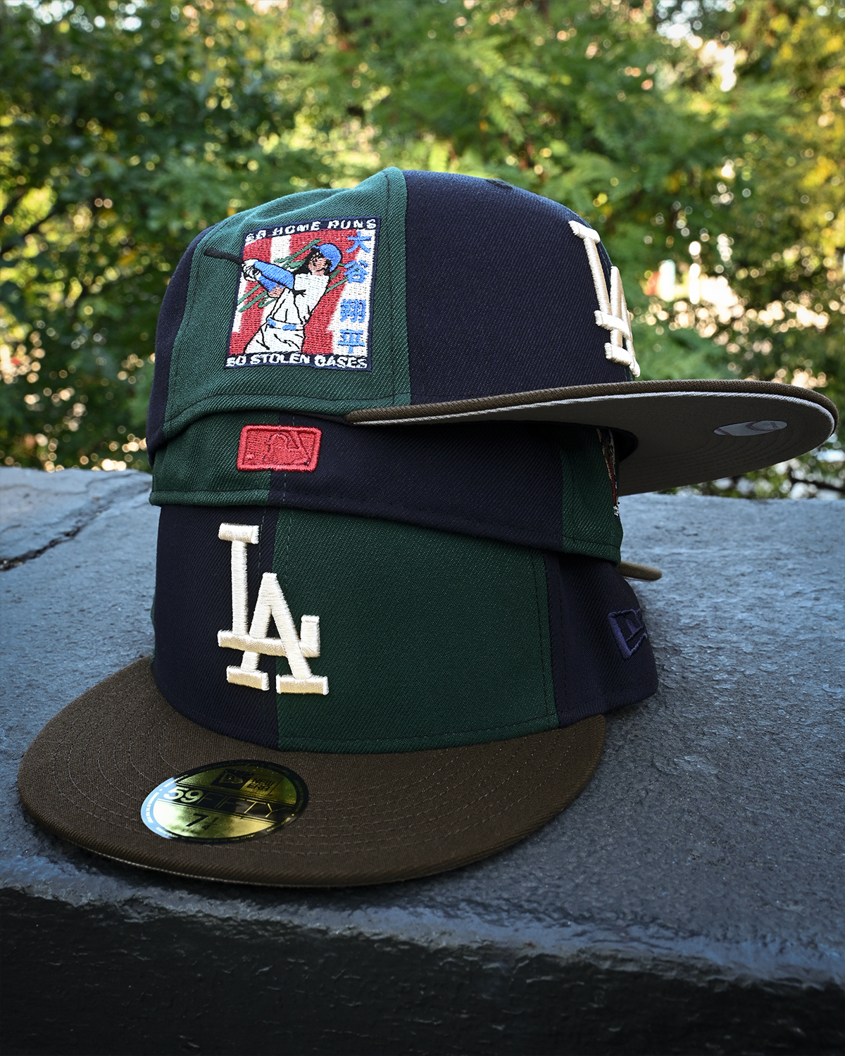 Los Angeles Dodgers Shohei Ohtani Navy/Dark Green/Walnut 59Fifty New Era