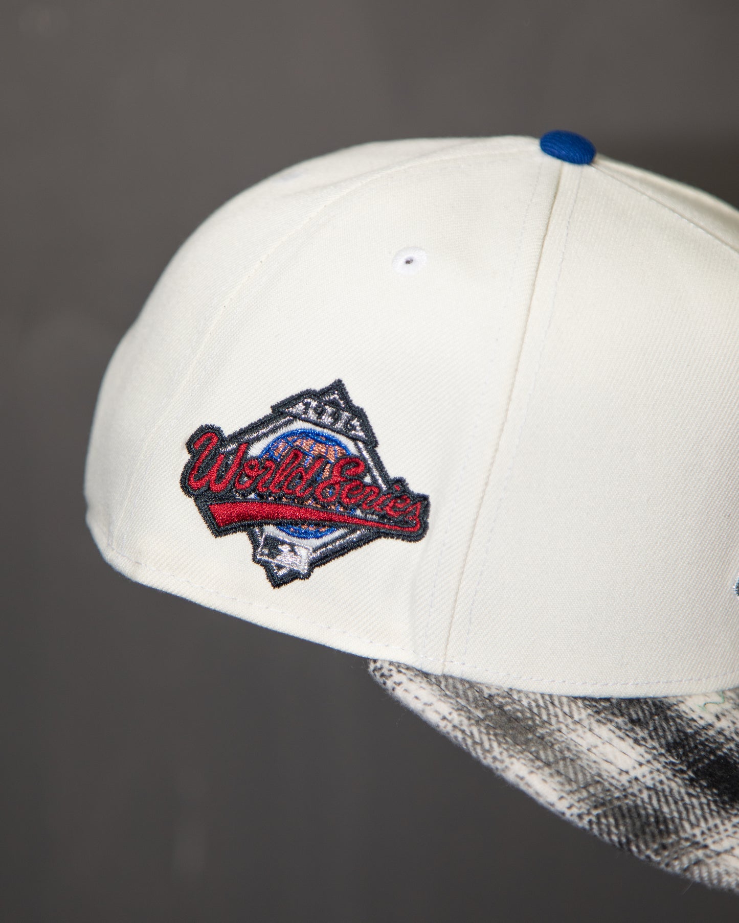 New York Yankees 1996 World Series Chrome White/Plaid 9Fifty A-Frame Snapback New Era