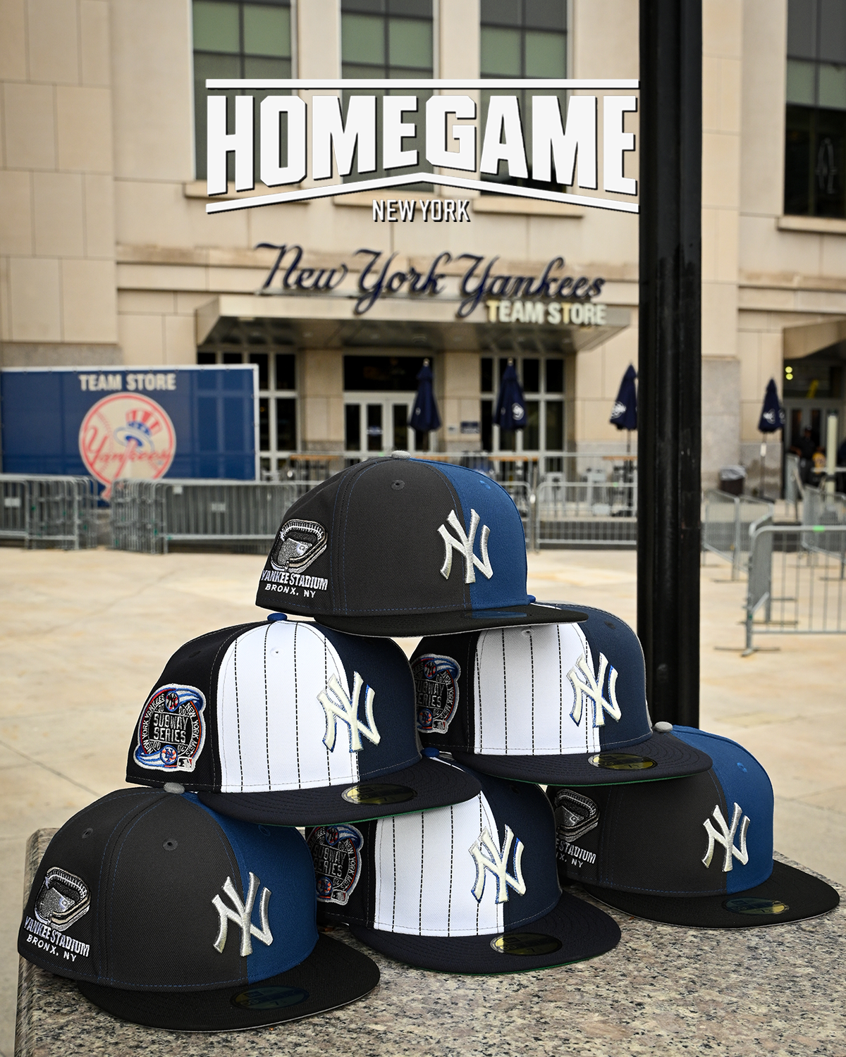 New York Yankees 2000 Subway Series Oceanside Blue/White Navy Pinstripe/Navy 59Fifty New Era