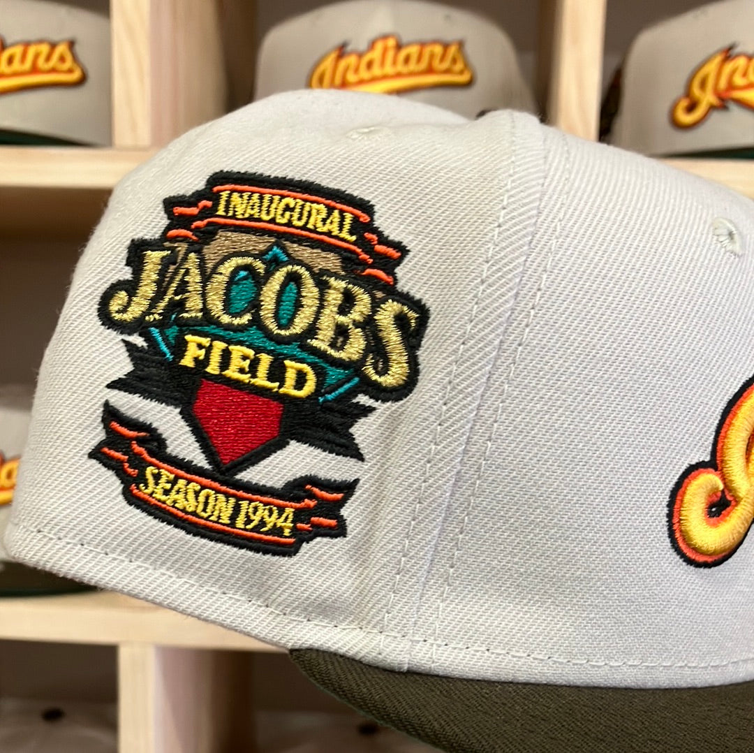 Cleveland Indians Jacobs Field Inaugural Season Stone/Walnut 59Fifty New Era Hat
