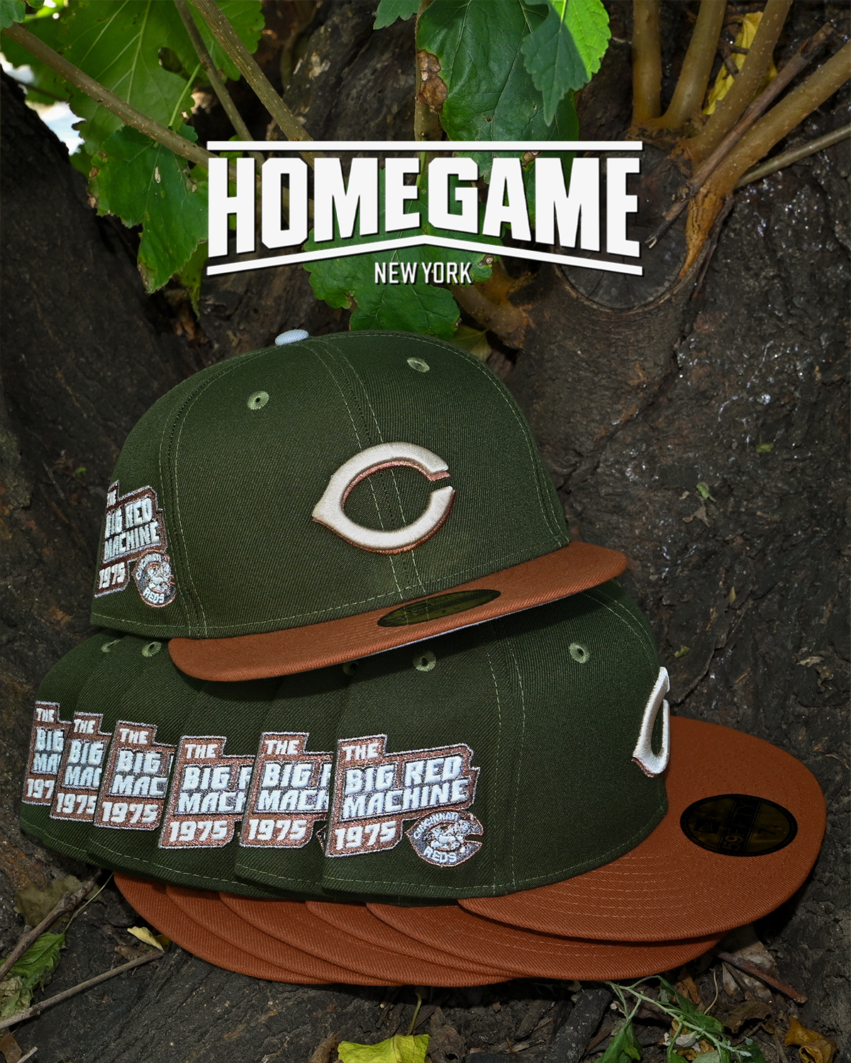 Cincinnati Reds 1975 The Big Red Machine Olive/Rust Orange 59Fifty New Era