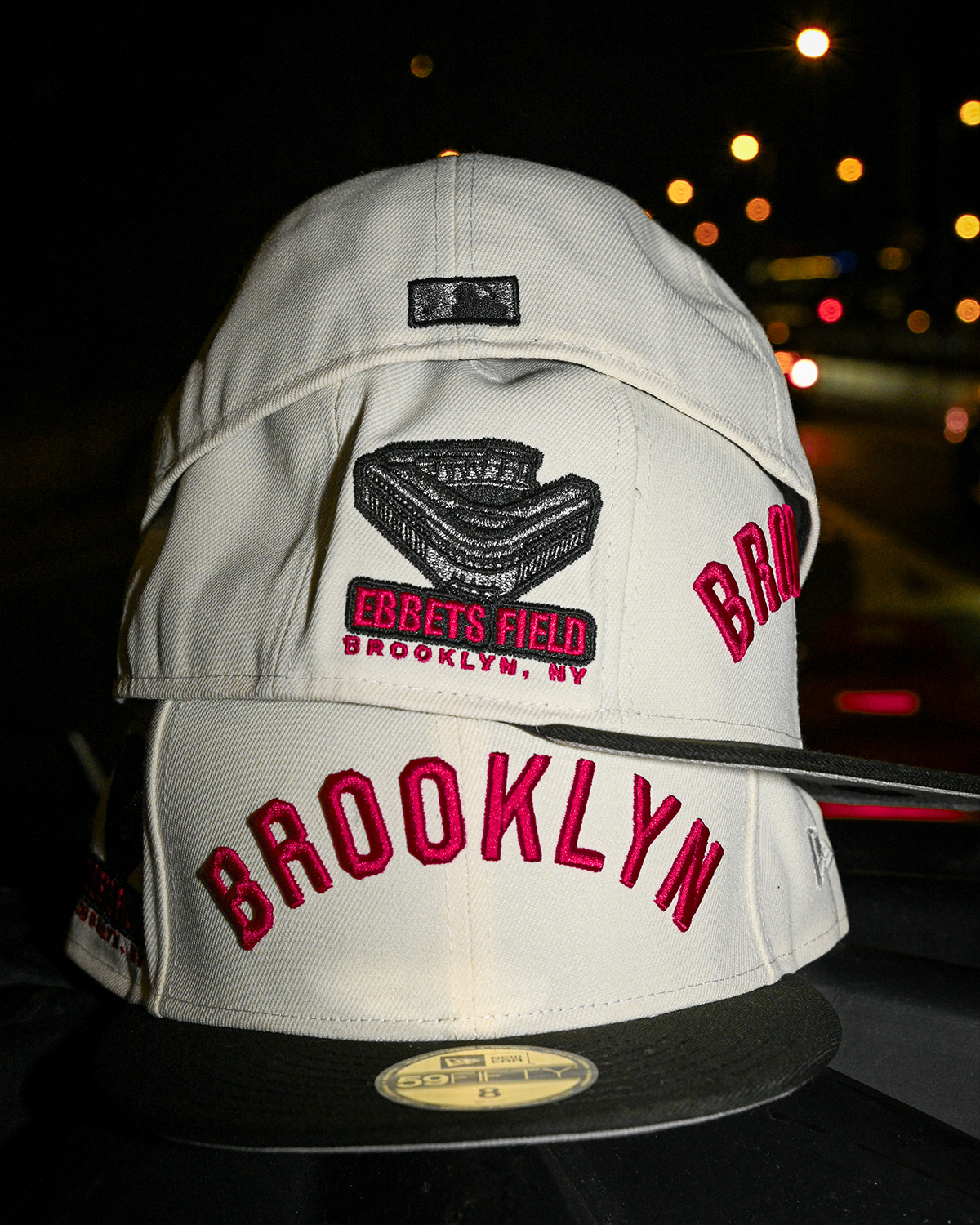 Brooklyn Dodgers Ebbets Field Chrome White/Black 59Fifty New Era