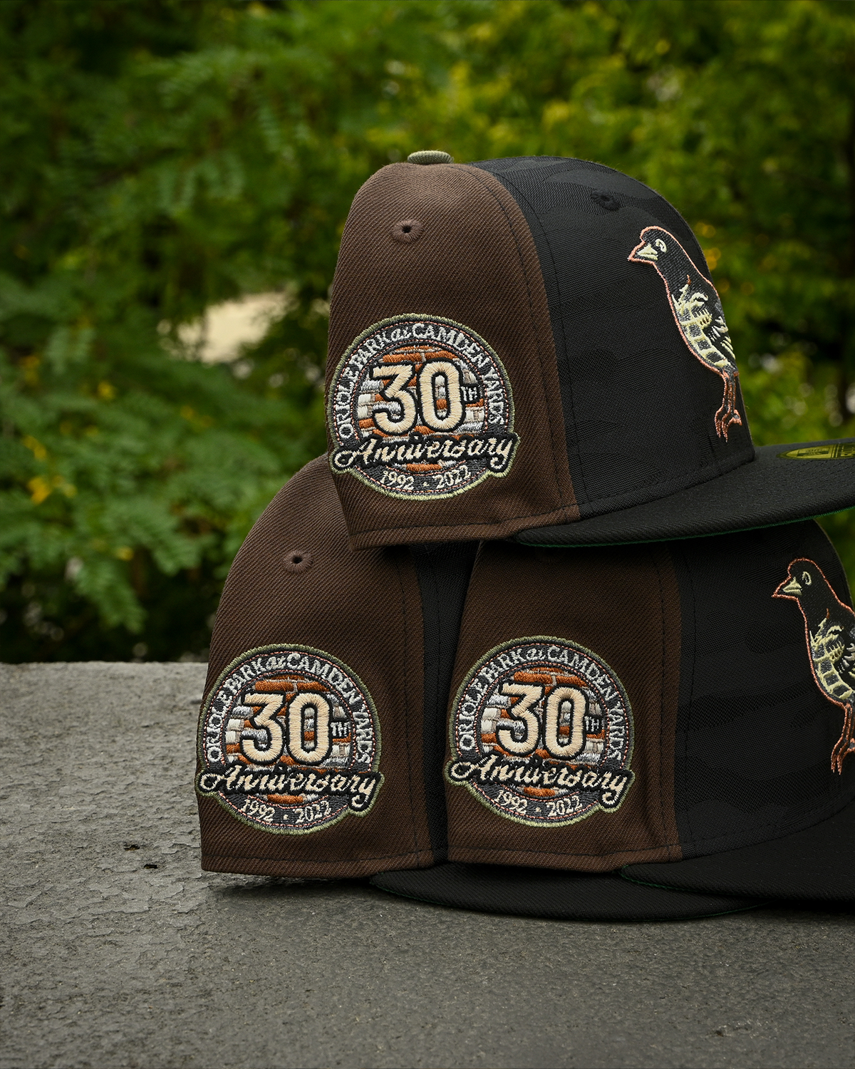 Baltimore Orioles 30th Anniversary Woodland Camo/Black Camo/Black 59Fifty New Era