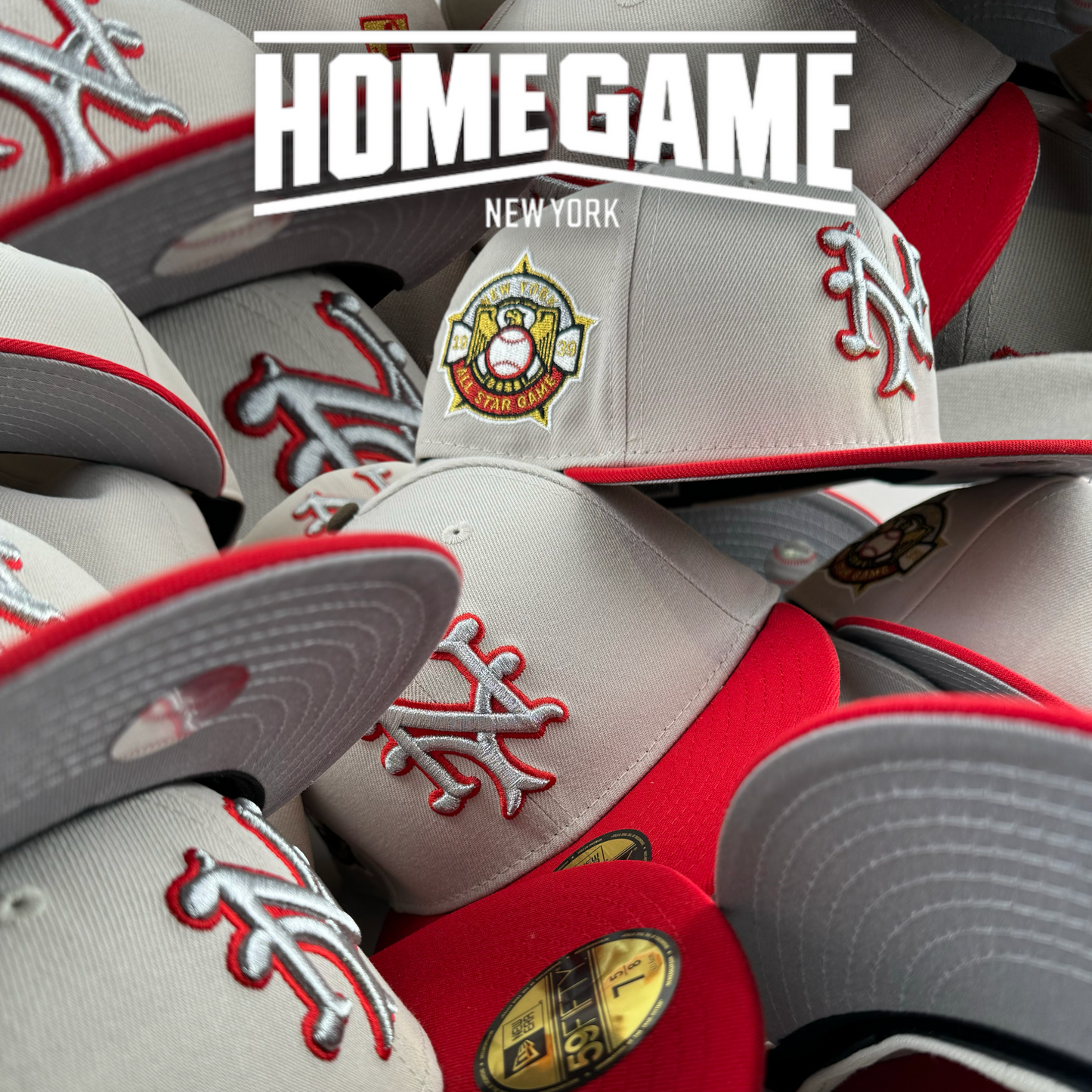 New York Giants 1939 All Star Game Stone/Scarlet New Era 59Fifty Hat