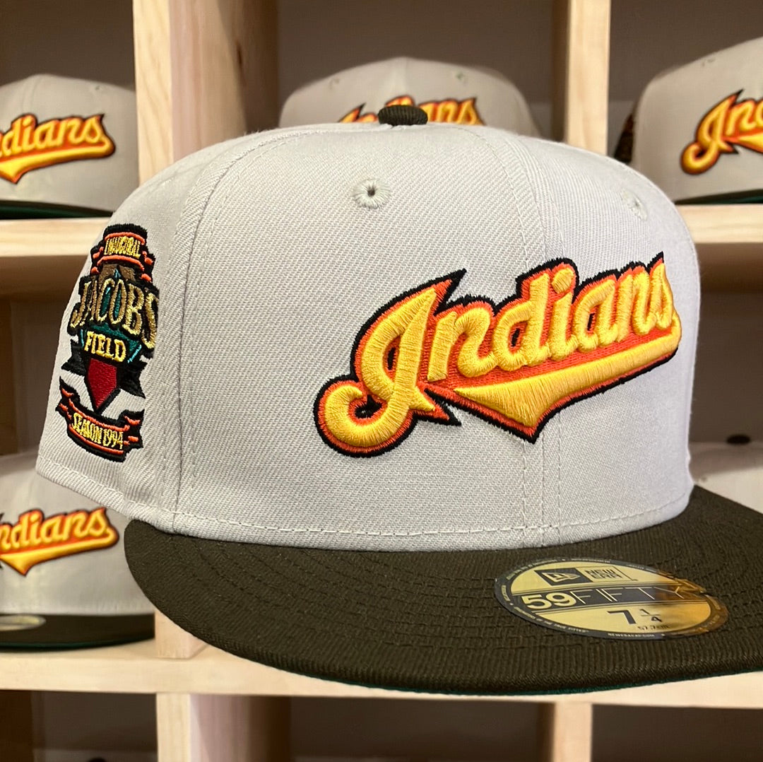 Cleveland Indians Jacobs Field Inaugural Season Stone/Walnut 59Fifty New Era Hat