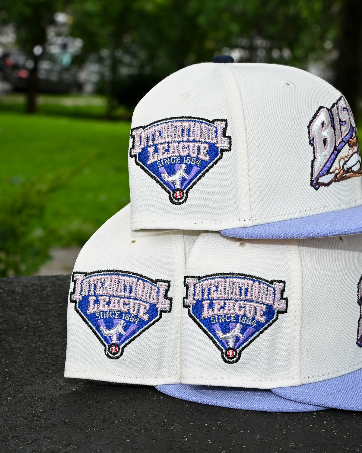 Buffalo Bisons International League Chrome White/Lavender 59Fifty New Era