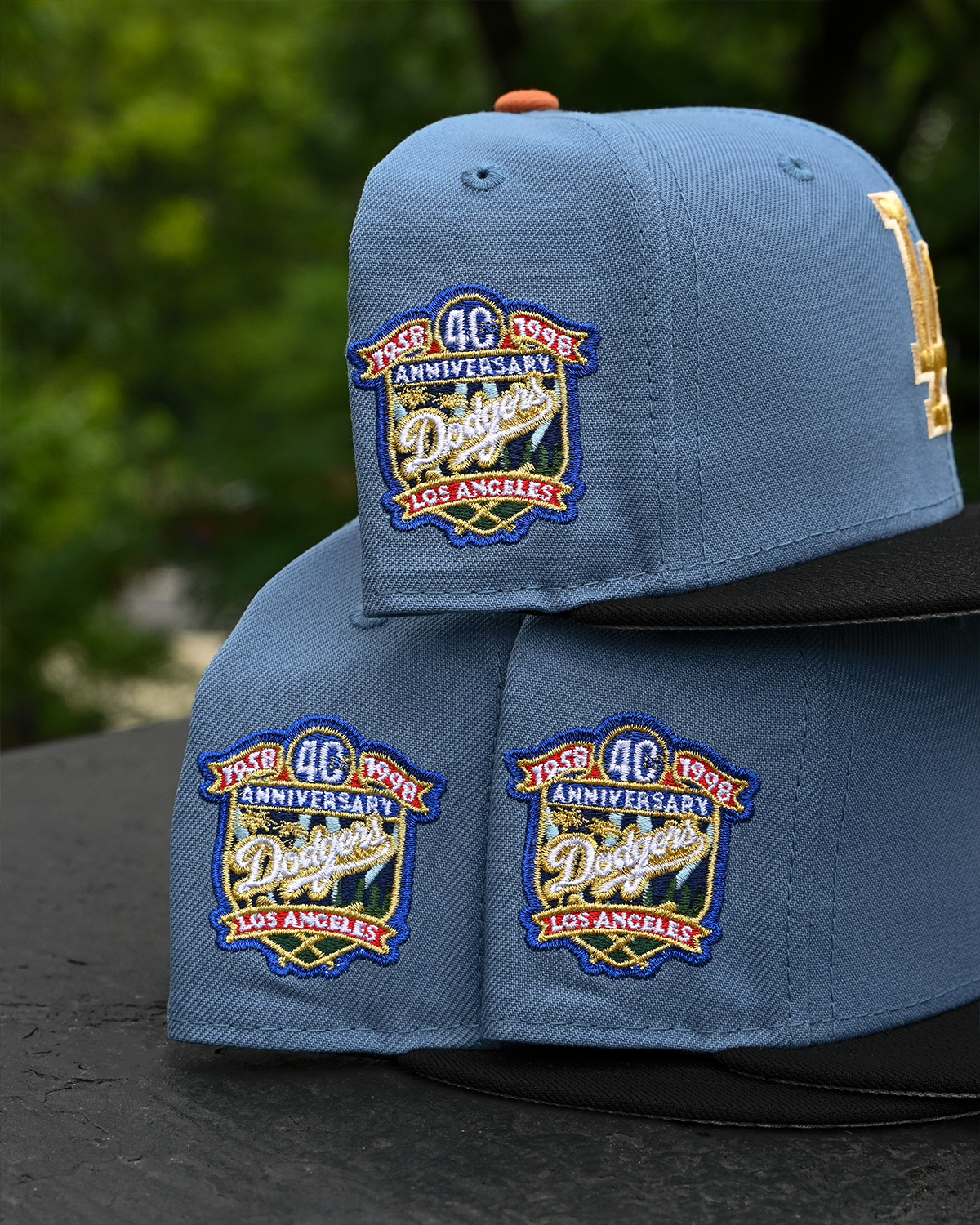 Los Angeles Dodgers 40th Anniversary Indigo/Black 59Fifty New Era