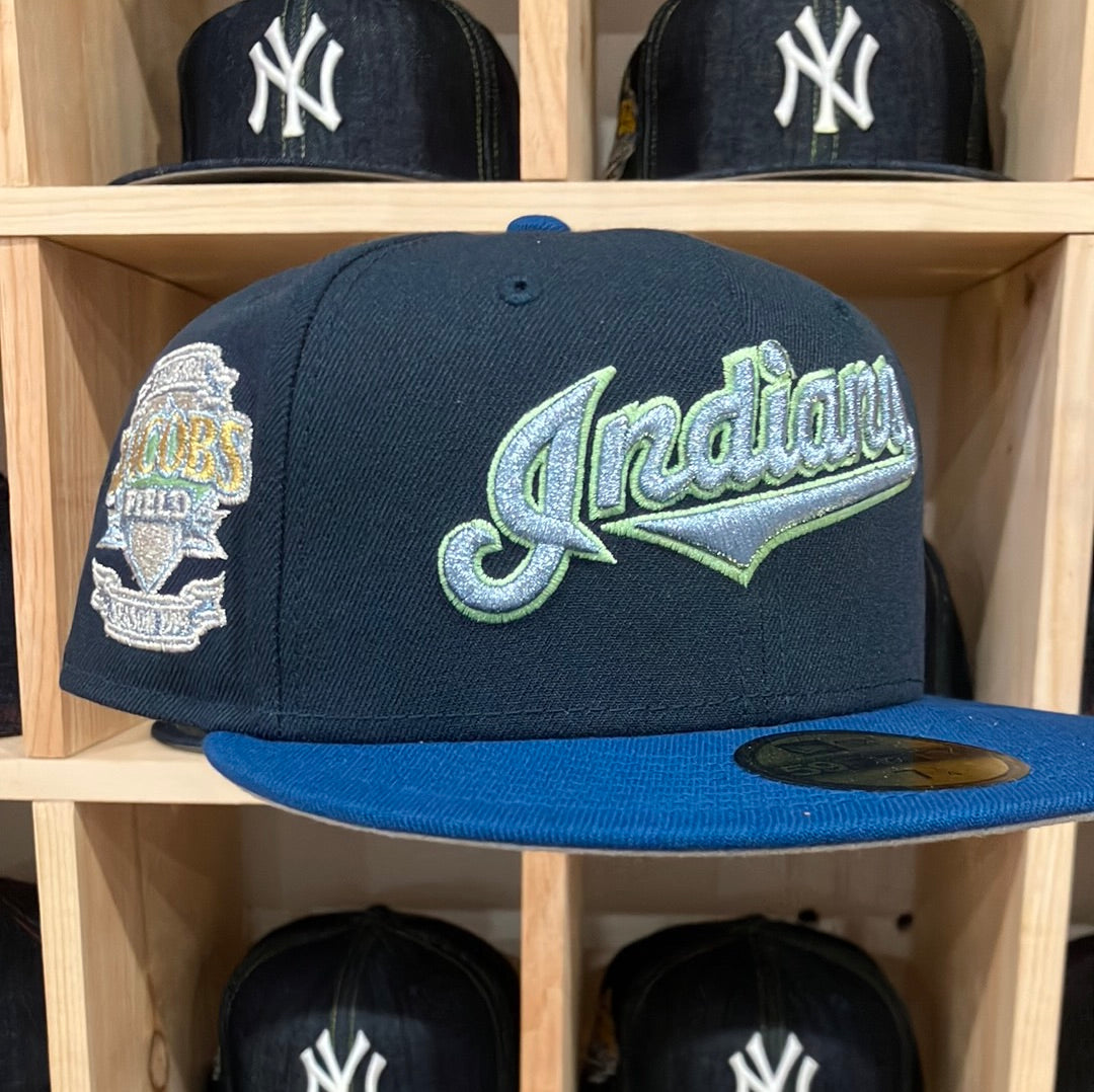 Cleveland Indians Jacobs Field Night Shift Navy/Song Bird Blue 59Fifty New Era Hat