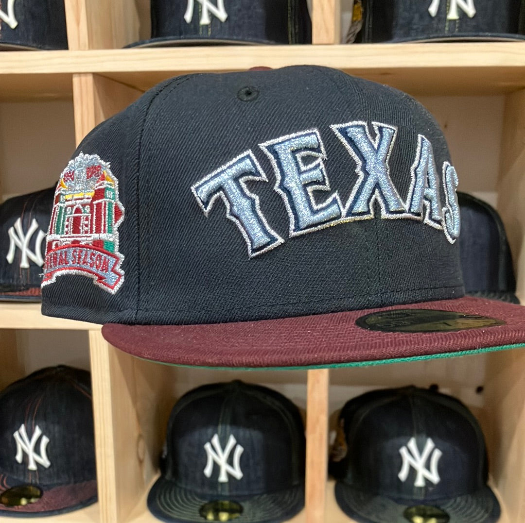 Texas Rangers Final Season Navy/Maroon 59Fifty New Era Hat