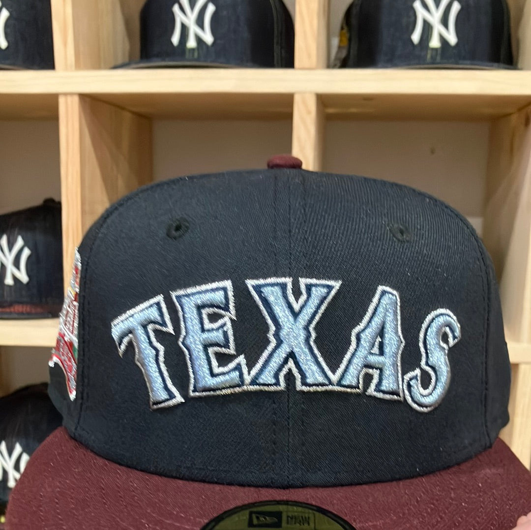Texas Rangers Final Season Navy/Maroon 59Fifty New Era Hat