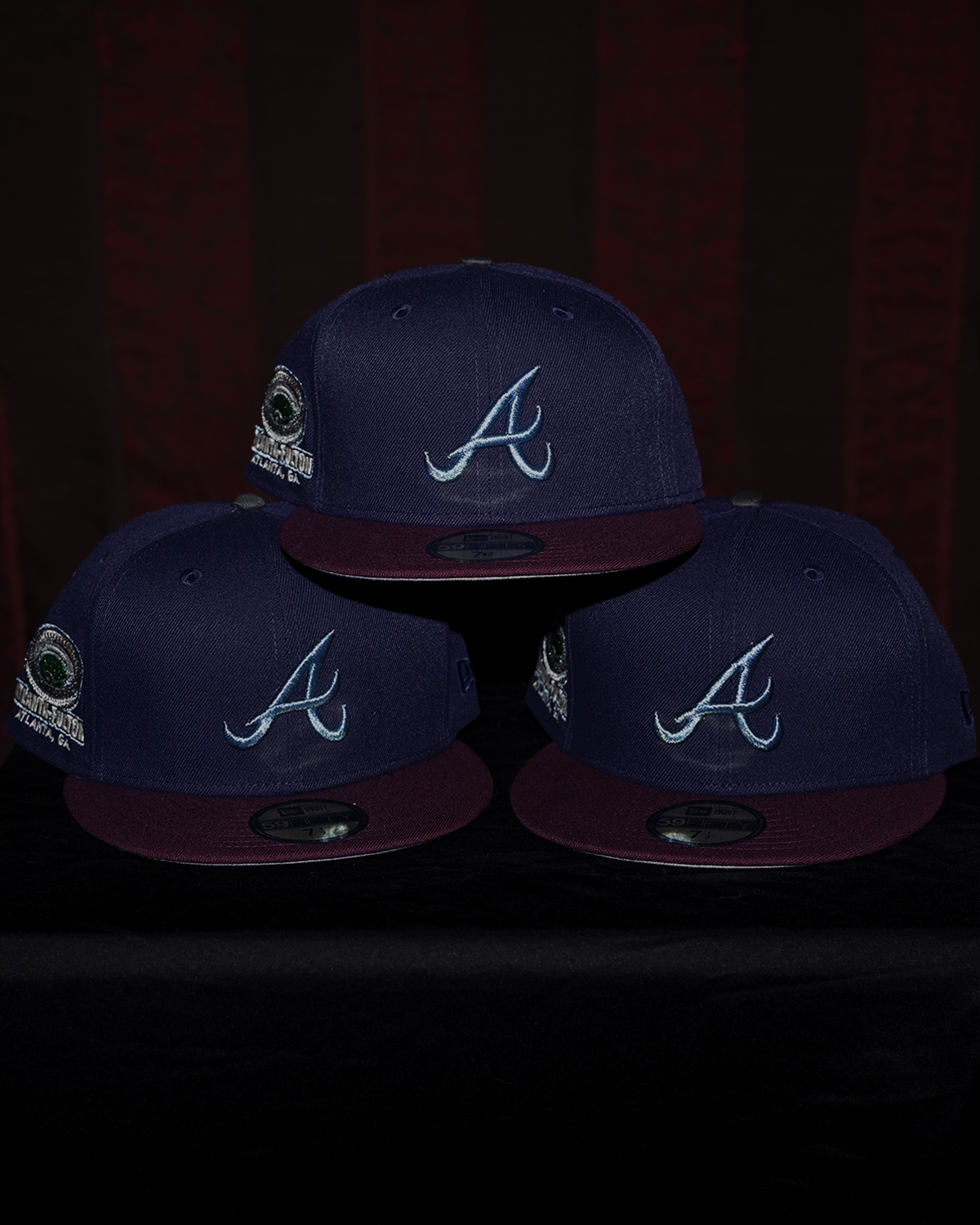 Atlanta Braves Fulton Stadium Light Navy/Maroon 59Fifty New Era