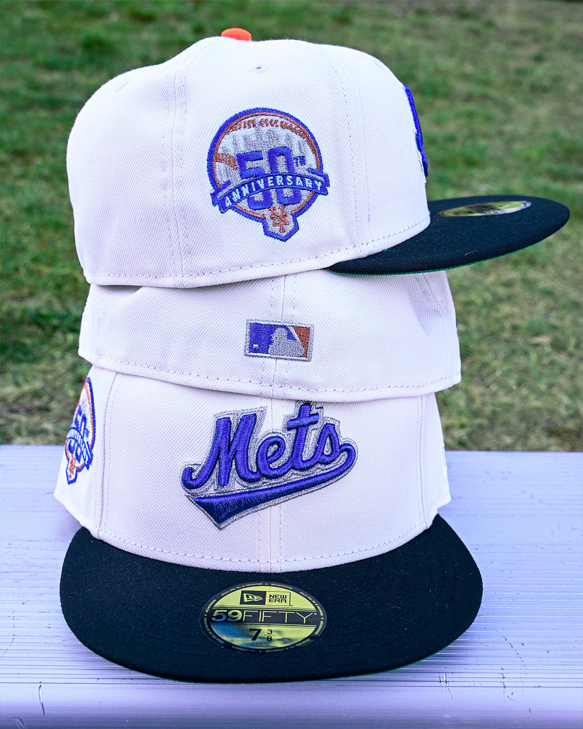 New York Mets 50th Anniversary Chrome White/Black 59Fifty New Era