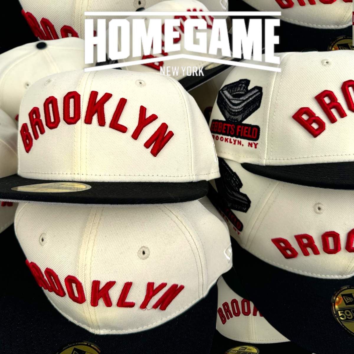Brooklyn Dodgers Ebbets Field Chrome White/Black 59Fifty New Era