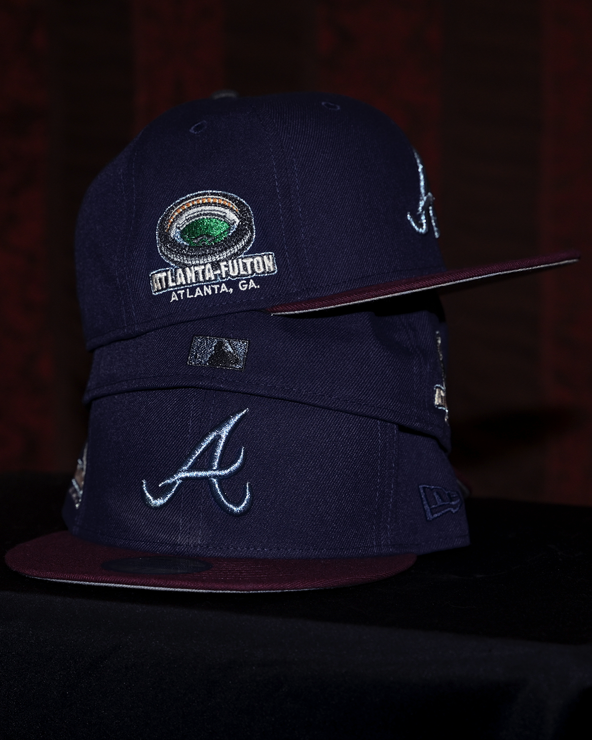 Atlanta Braves Fulton Stadium Light Navy/Maroon 59Fifty New Era