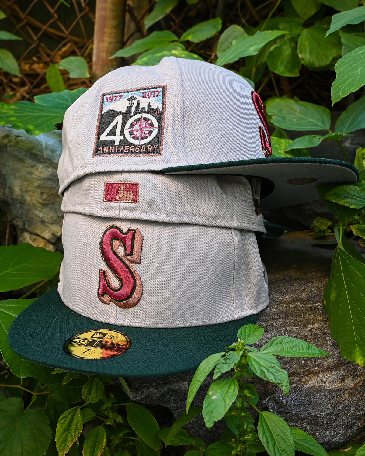 Seattle Mariners 40th Anniversary Chrome White/Dark Green 59Fifty New Era