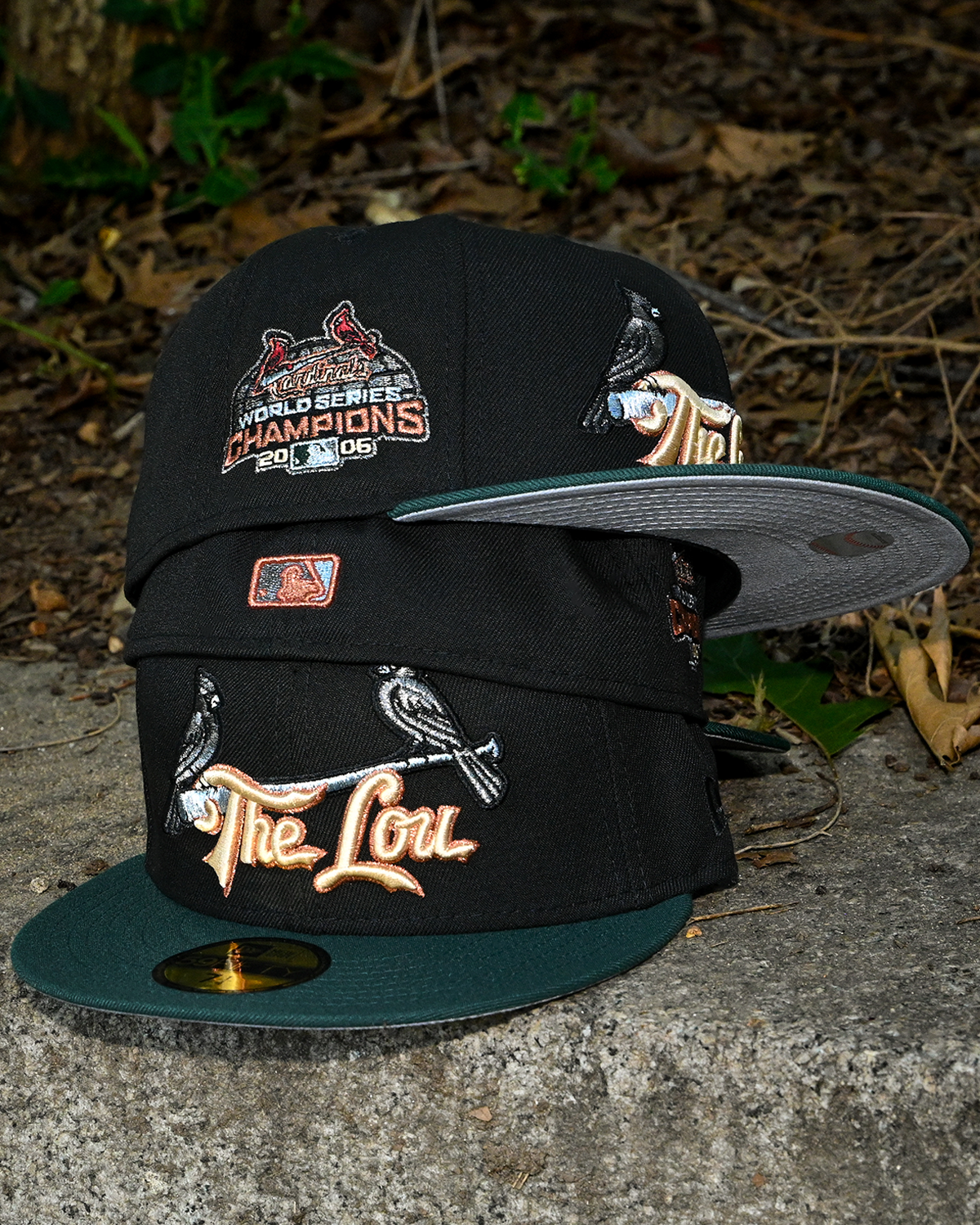 St Louis Cardinals 2006 World Series Black/Dark Green 59Fifty New Era