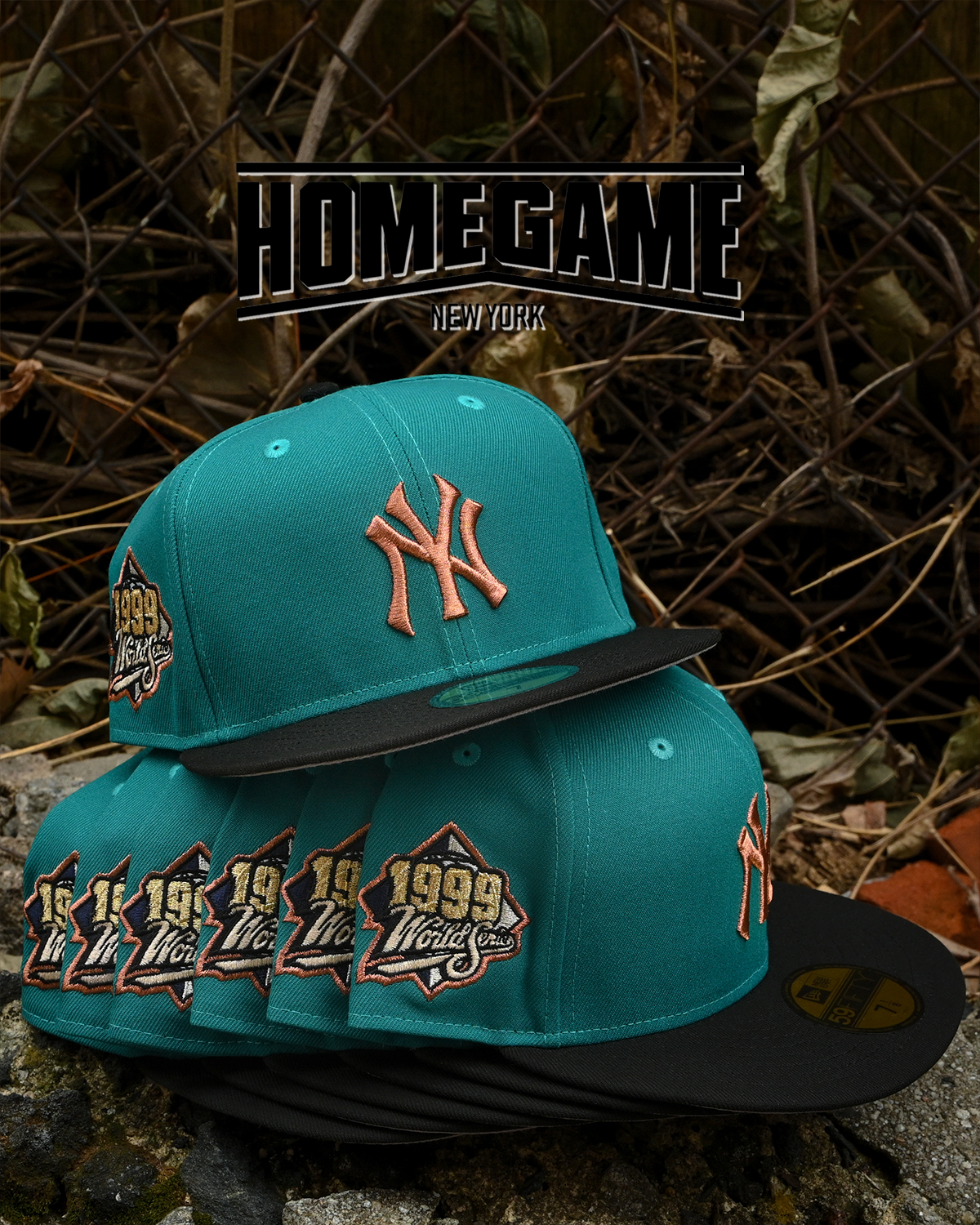 New York Yankees 1999 World Series Northwestern Green/Black 59Fifty Ne –  HOMEGAME NEW YORK