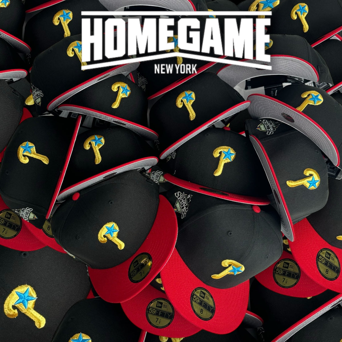 Philadelphia Phillies 2008 World Series in Black/Scarlet 59Fifty New Era Hat