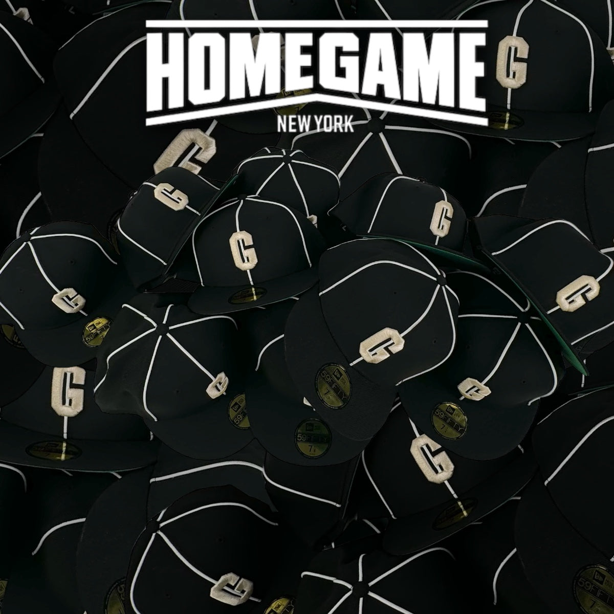 Homestead Grays Wool Black/White Piping 59Fifty New Era