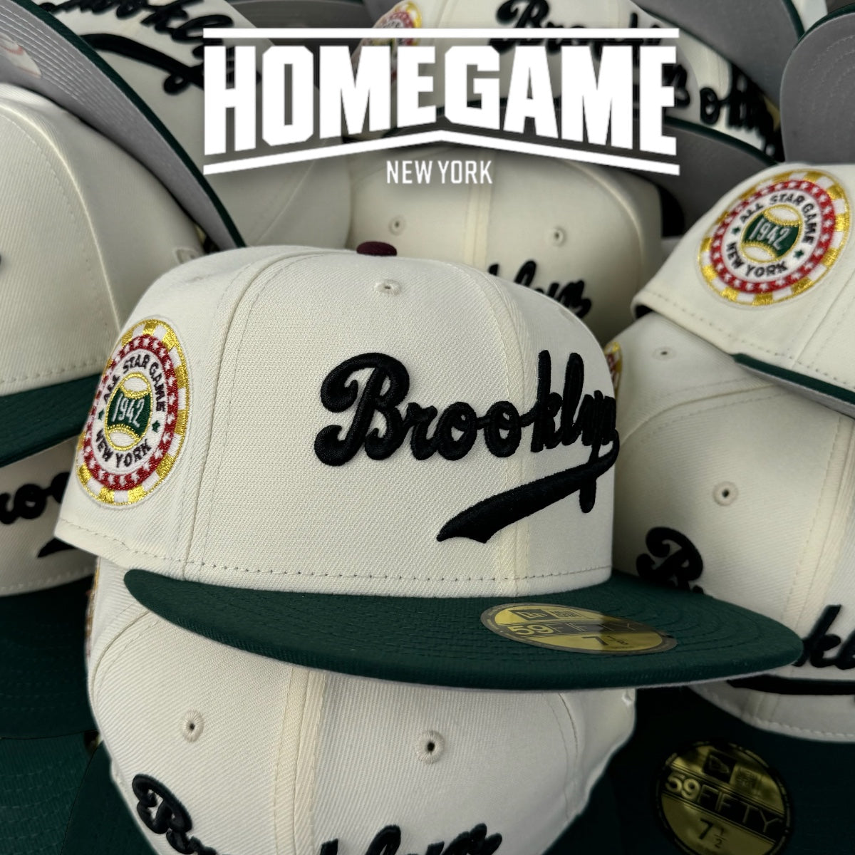 Brooklyn Dodgers 1942 All Star Game Chrome White/Dark Green 59Fifty New Era