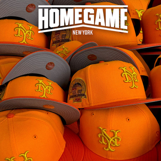 New York Mets Shea Stadium in Dim Orange/Orange 59Fifty New Era Hat
