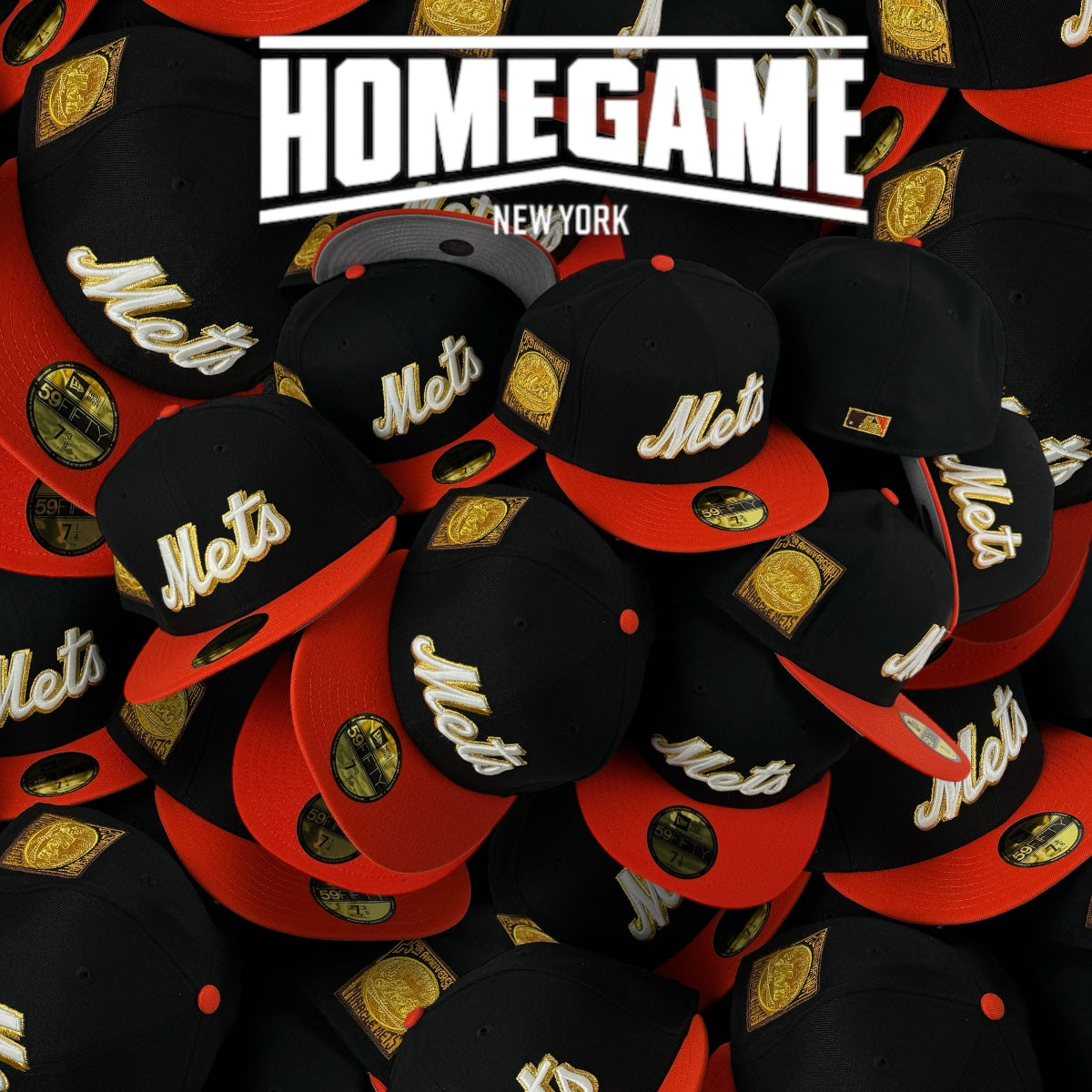 New York Mets 25th Anniversary Black/Orange 59Fifty New Era