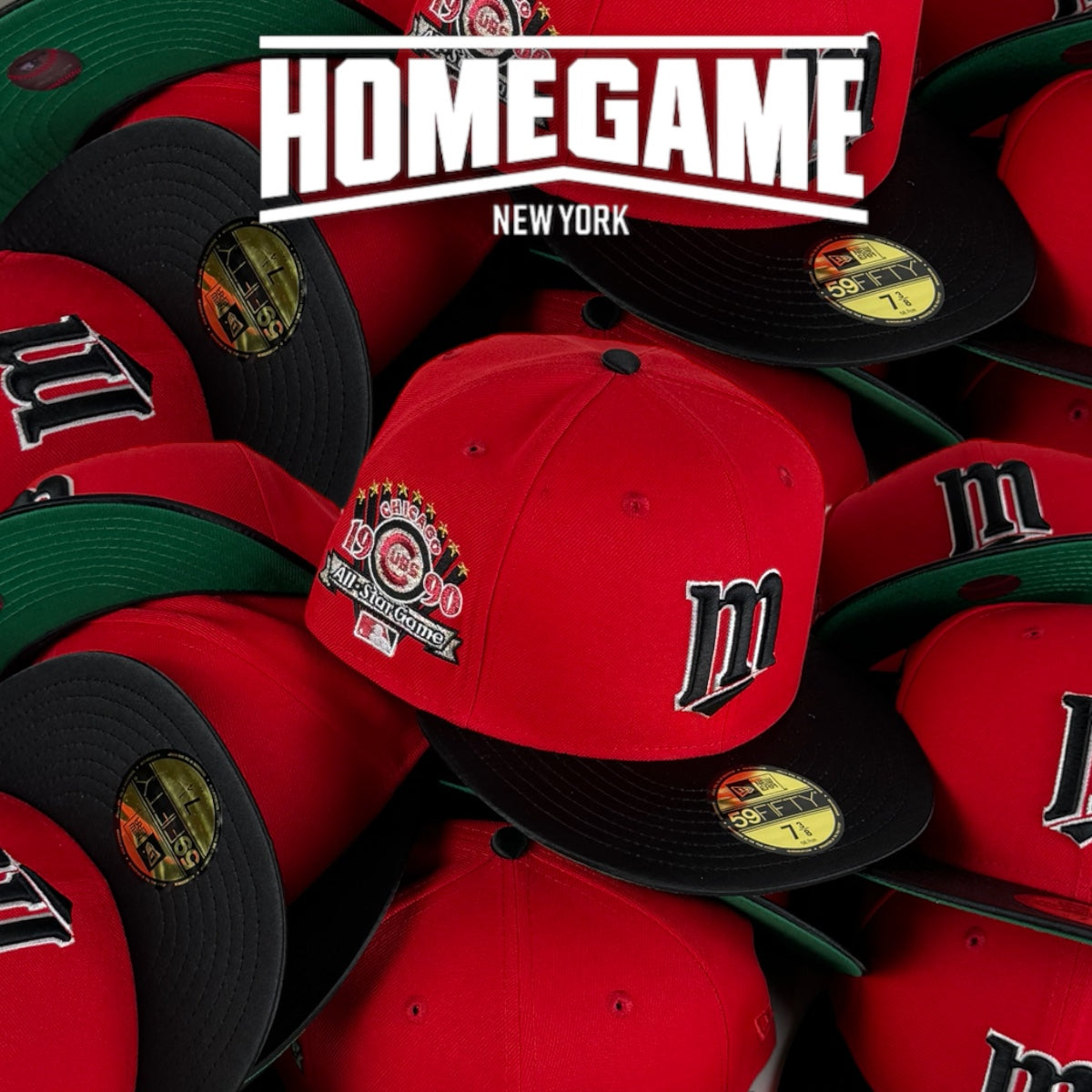 Minnesota Twins 1990 All Star Game Front Door Red/Satin Black 59Fifty New Era Hat