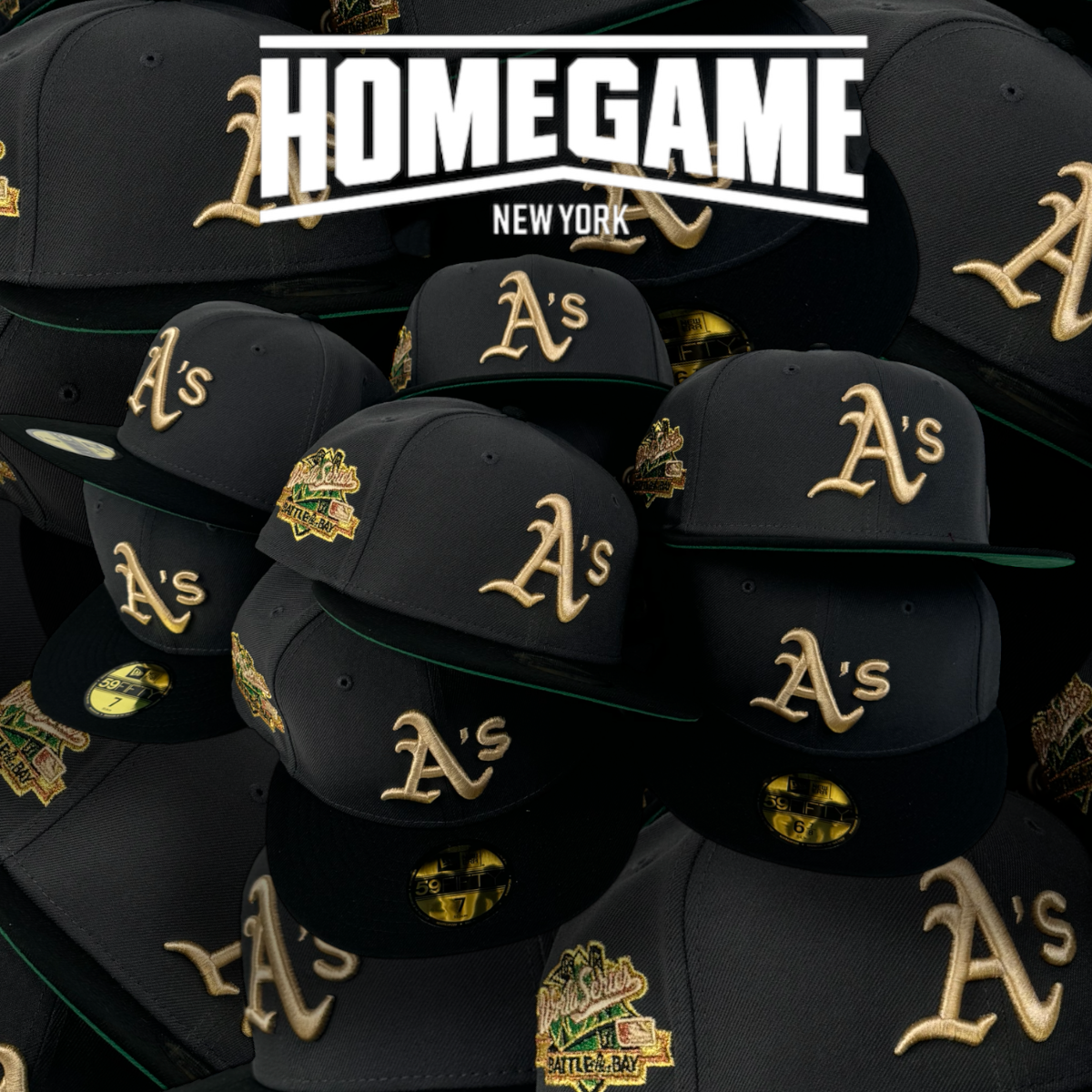 Oakland Athletics 1989 World Series Charcoal/Black 59Fifty New Era