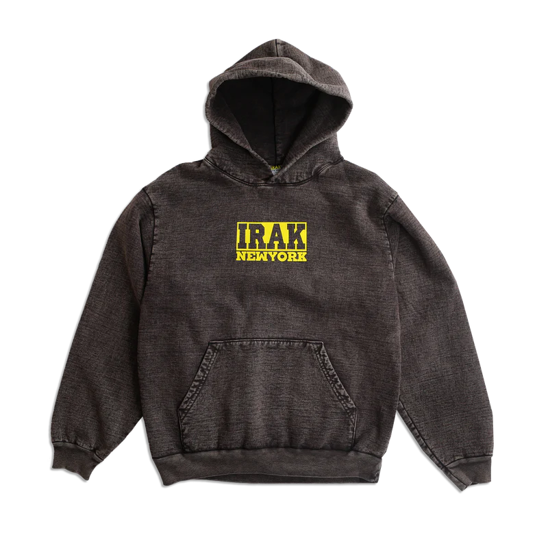 IRAK Logo Hoodie Cocoa Miniral Wash