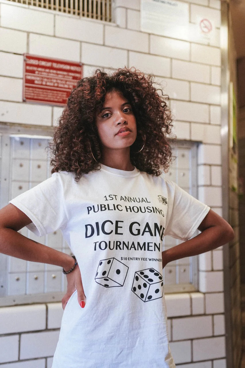 Public Housing Skate Team Dice Game Tournament Tee