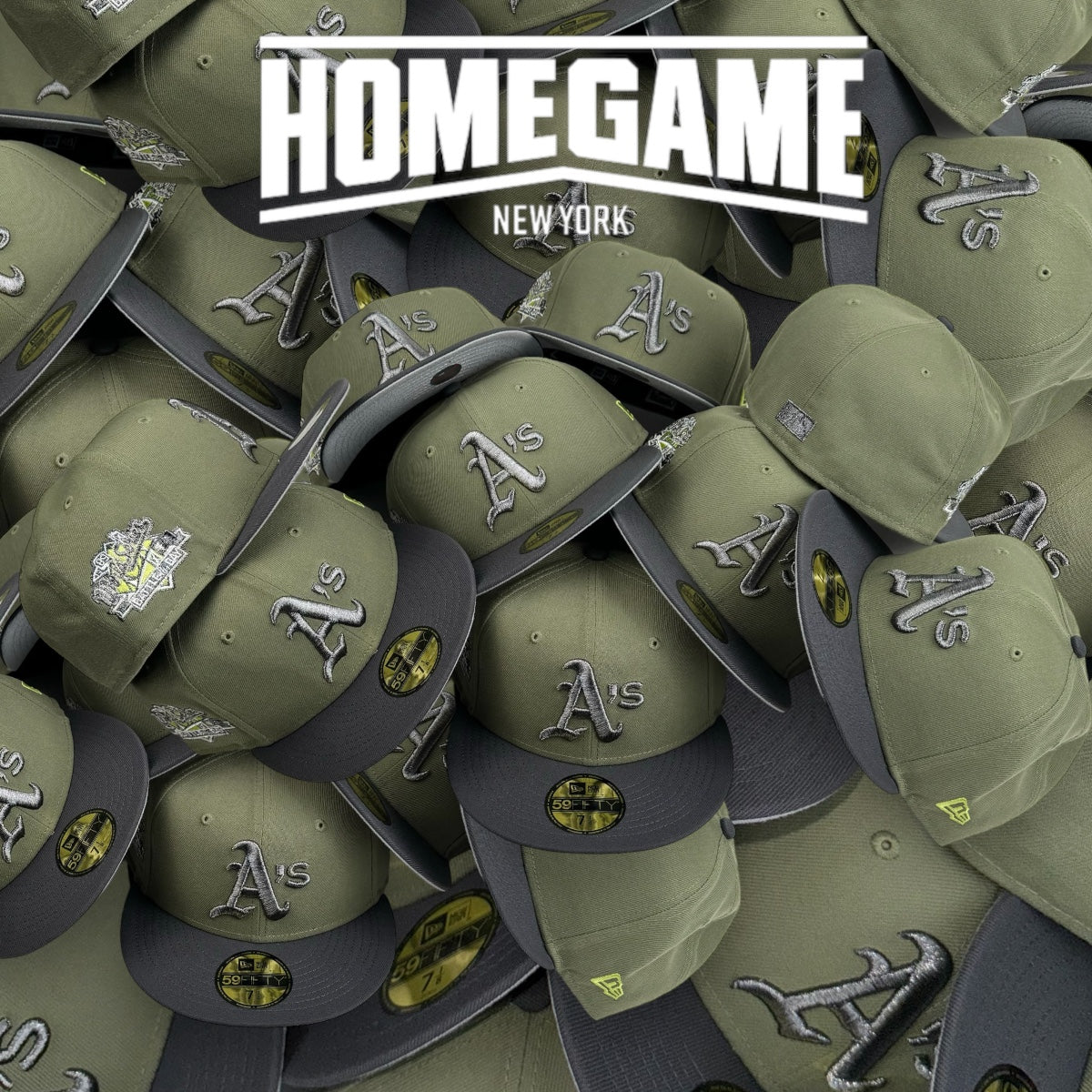 Oakland Athletics Battle of the Bay Green Bark/Graphite 59Fifty New Era Hat