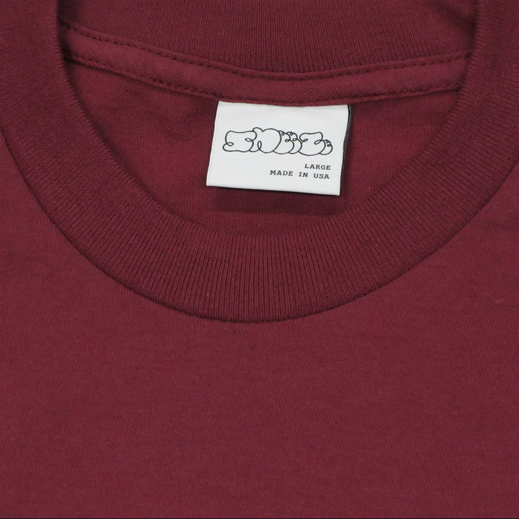 SNEEZE Logo Tee Burgundy
