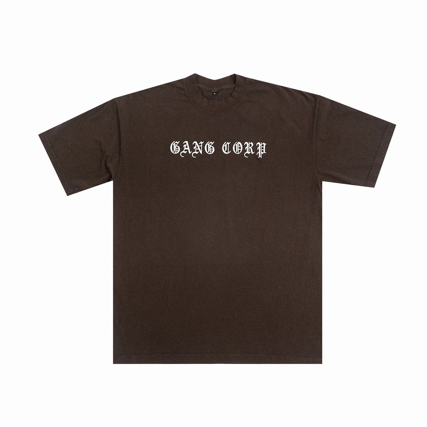 Gang Corp Old English Logo Tee Brown