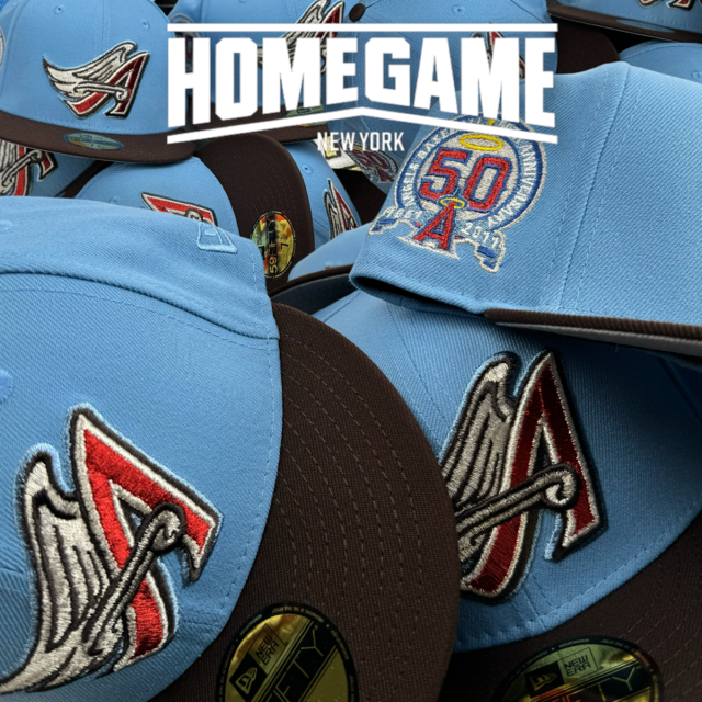Los Angeles Angels Sky Blue/Burnt Wood 59Fifty New Era Hat