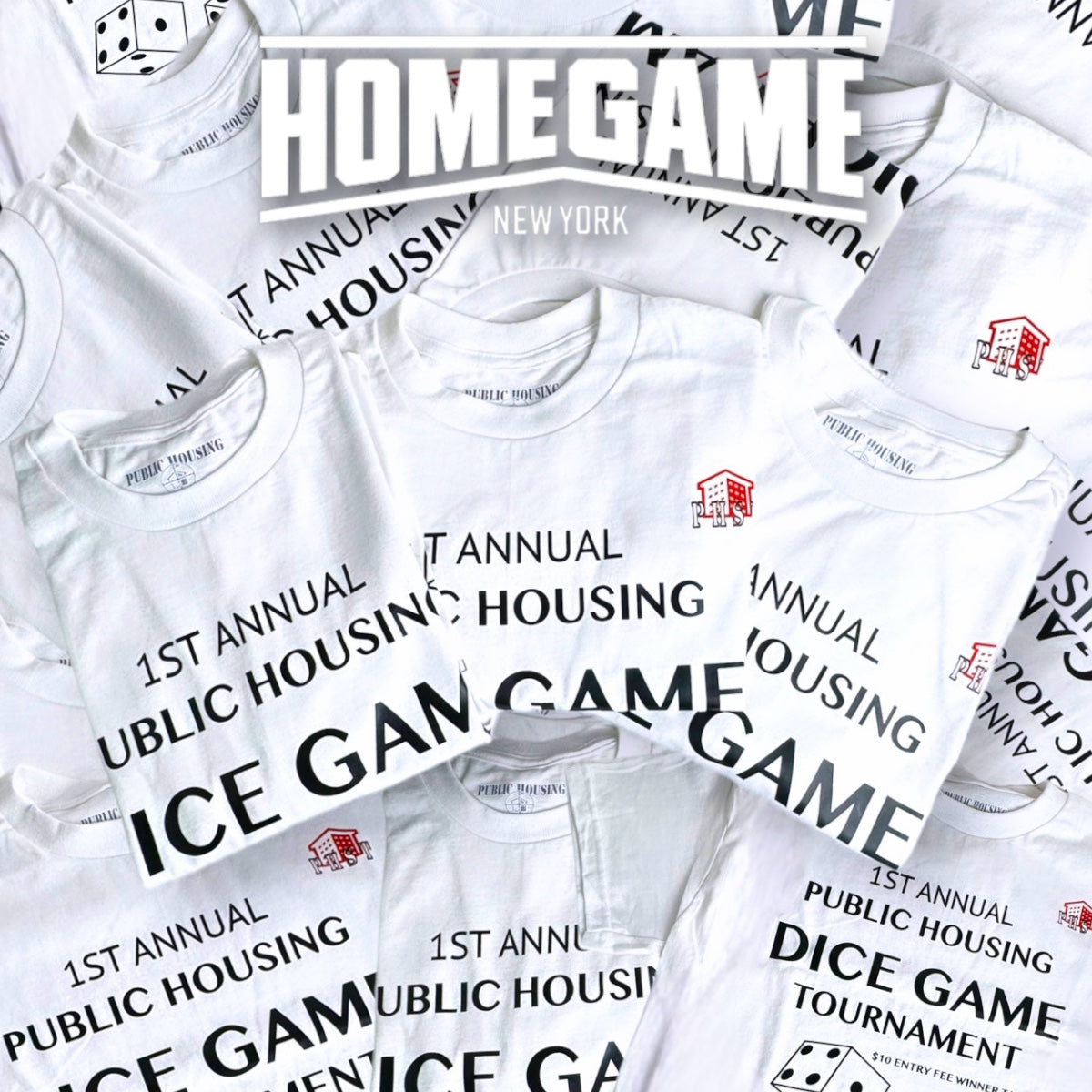 Public Housing Skate Team Dice Game Tournament Tee