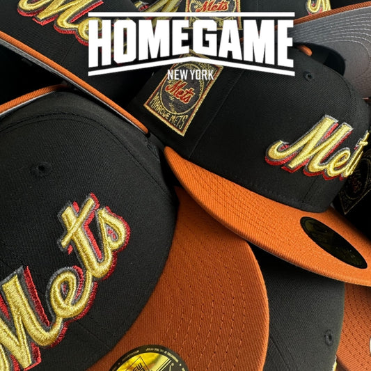 New York Mets 25th Anniversary Black/Rust Orange 59Fifty New Era