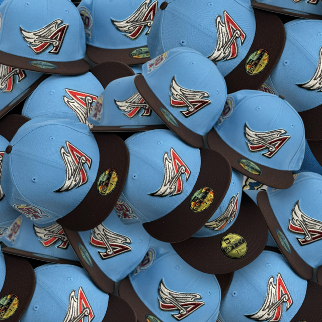 Los Angeles Angels Sky Blue/Burnt Wood 59Fifty New Era Hat