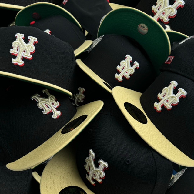 New York Mets 60th Anniversary Black/Soft Yellow 59Fifty New Era Hat